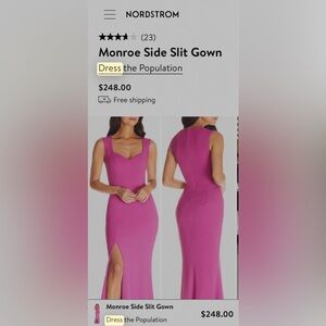 NWT: Nordstroms - Dress the Population Size 10